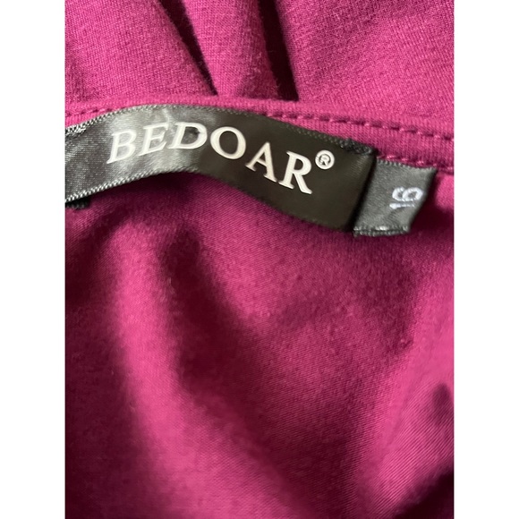 Bedoar Women’s Casual Plus Size A-Line Purple Dress Size 16 - Picture 3 of 7